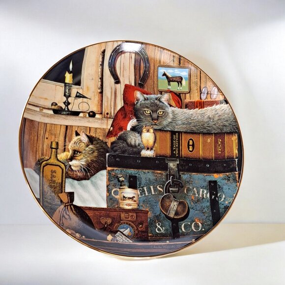 KITTY CARGO Plate Purr-fect Pairs Cats Kittens Charles Wysocki Bradford Exchange - Picture 2 of 6